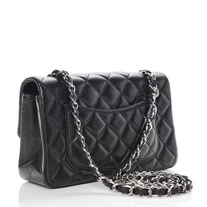 Chanel Lambskin Quilted Mini Rectangular Flap Black 3 of 10