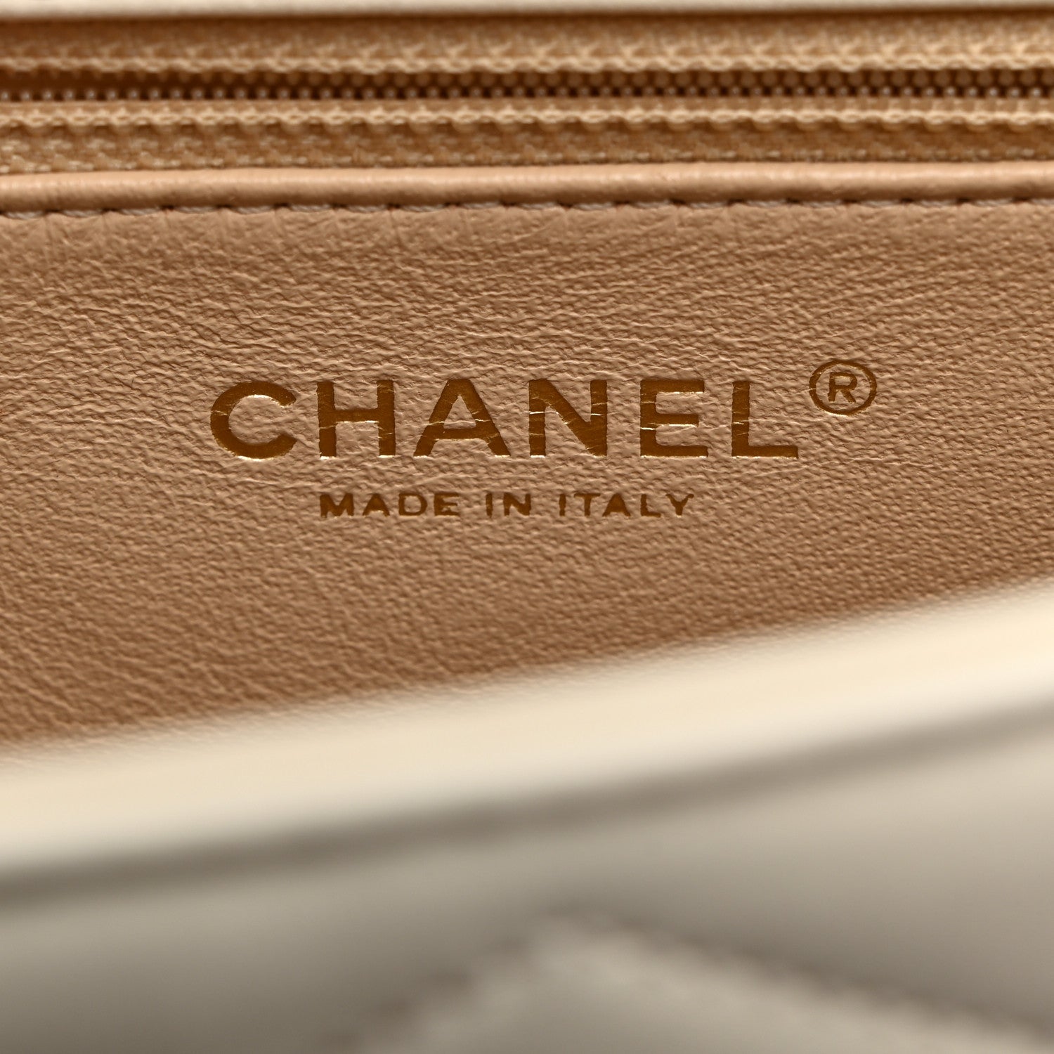 Chanel Lambskin Reversed Chevron Quilted Flap White 6 of 17