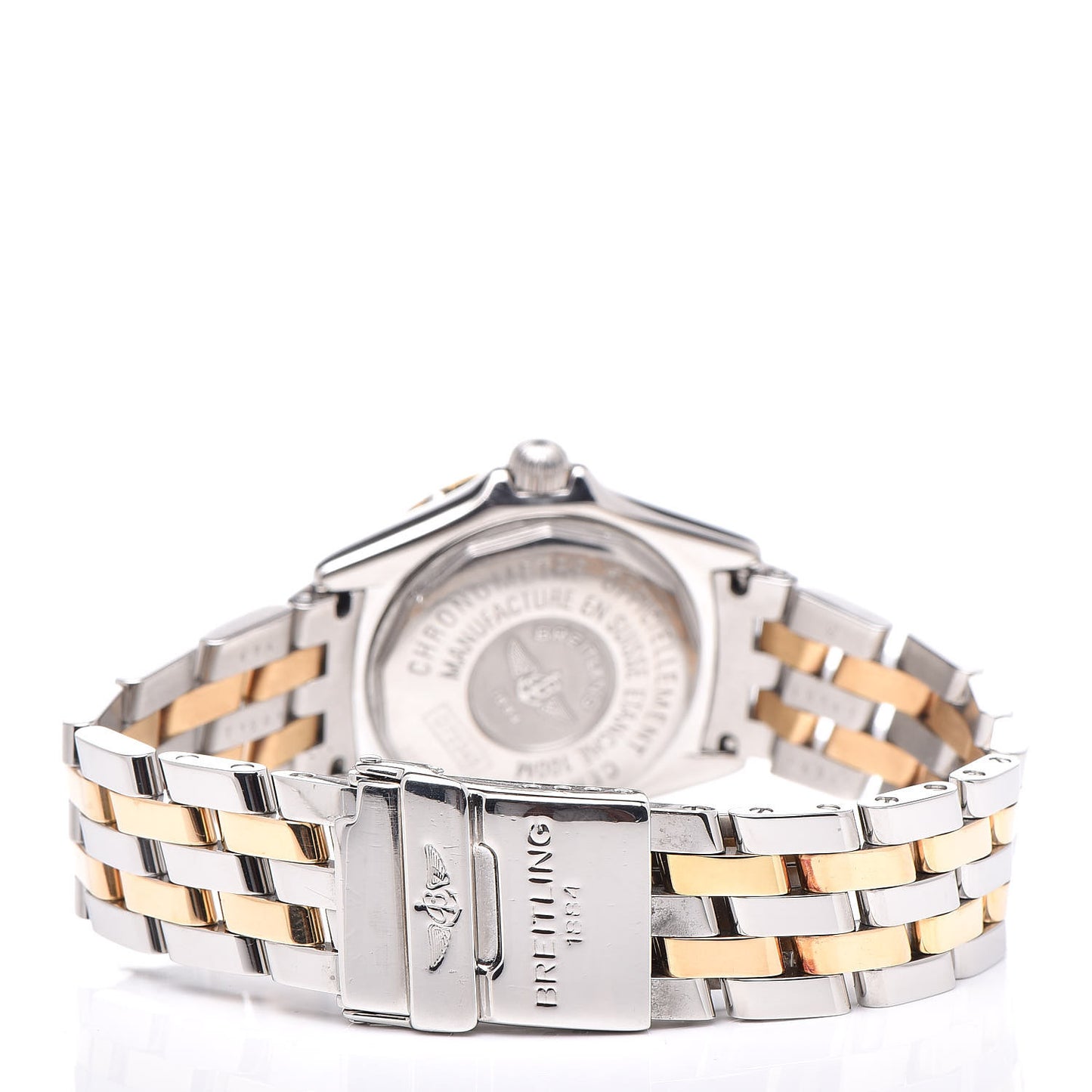 Stainless Steel 18K Yellow Gold Diamond Mother of Pearl 29mm Callistino Acie Quartz Watch D72345