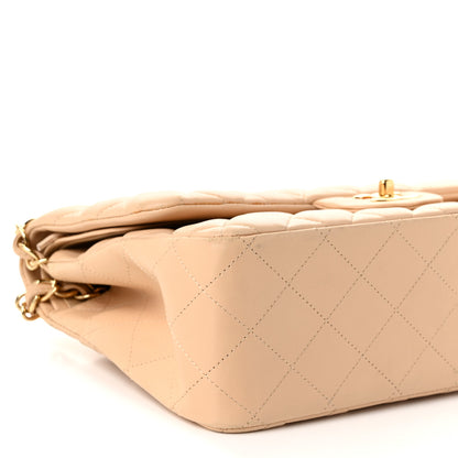Chanel Lambskin Quilted Jumbo Double Flap Beige 9 of 10