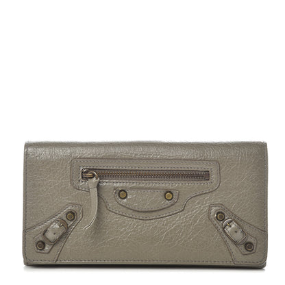 Balenciaga Agneau Classic Hardware Money Wallet Beige Liege 1 of 7