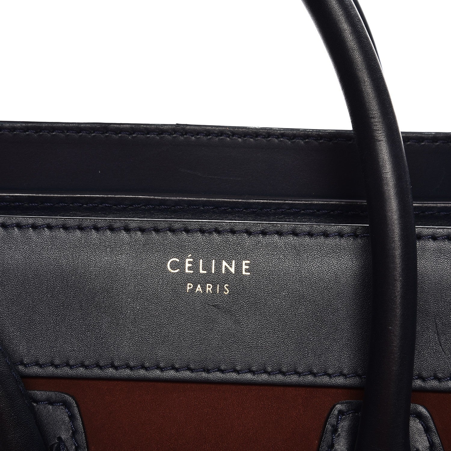 Celine Smooth Calfskin Nubuck Micro Tri-Color Luggage Marron 8 of 12