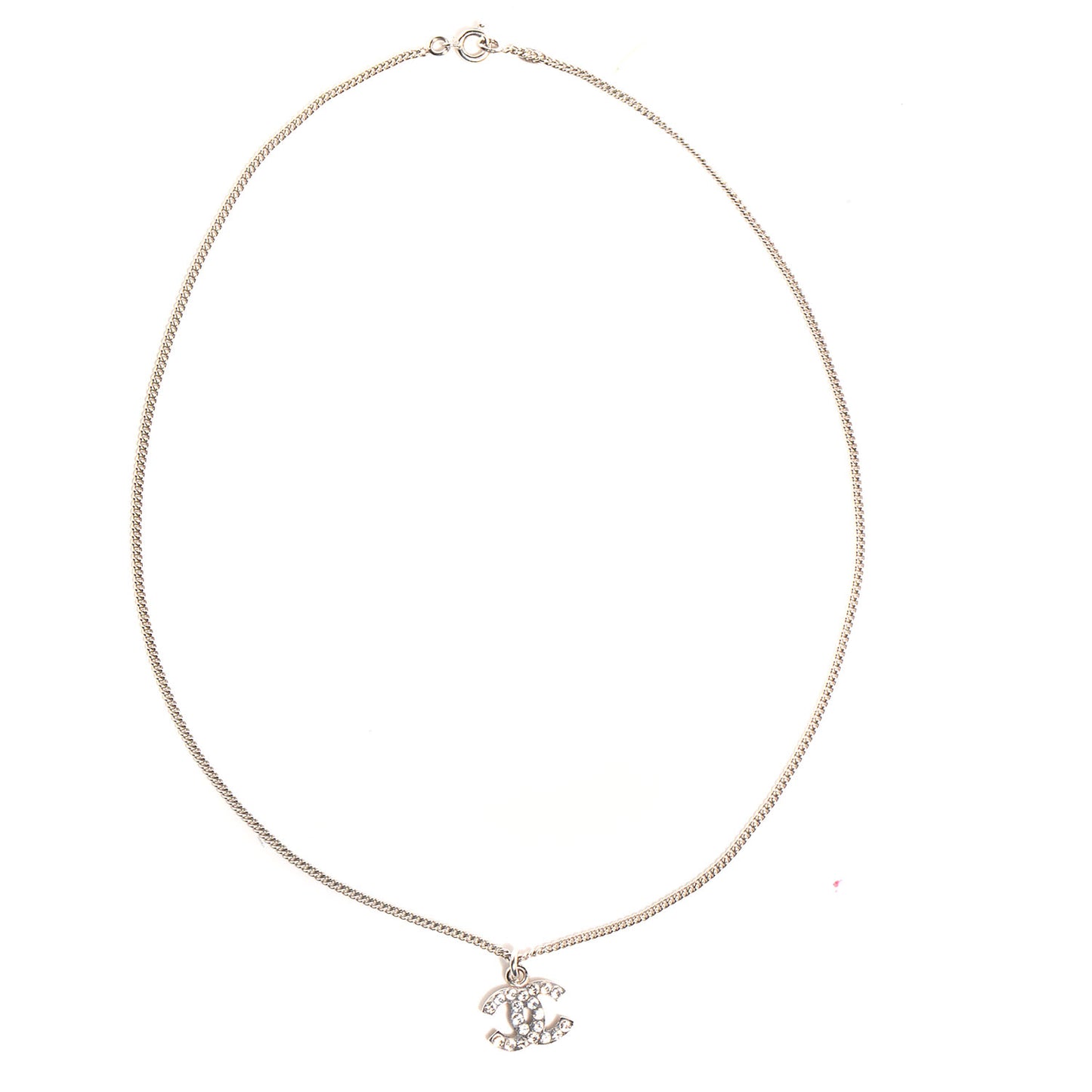 Crystal CC Timeless Necklace Silver