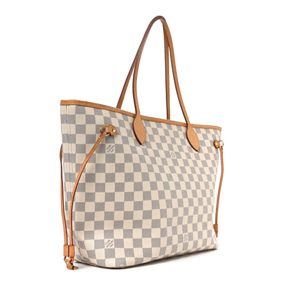 Louis Vuitton Damier Azur Neo Neverfull MM Rose Ballerine 3 of 9