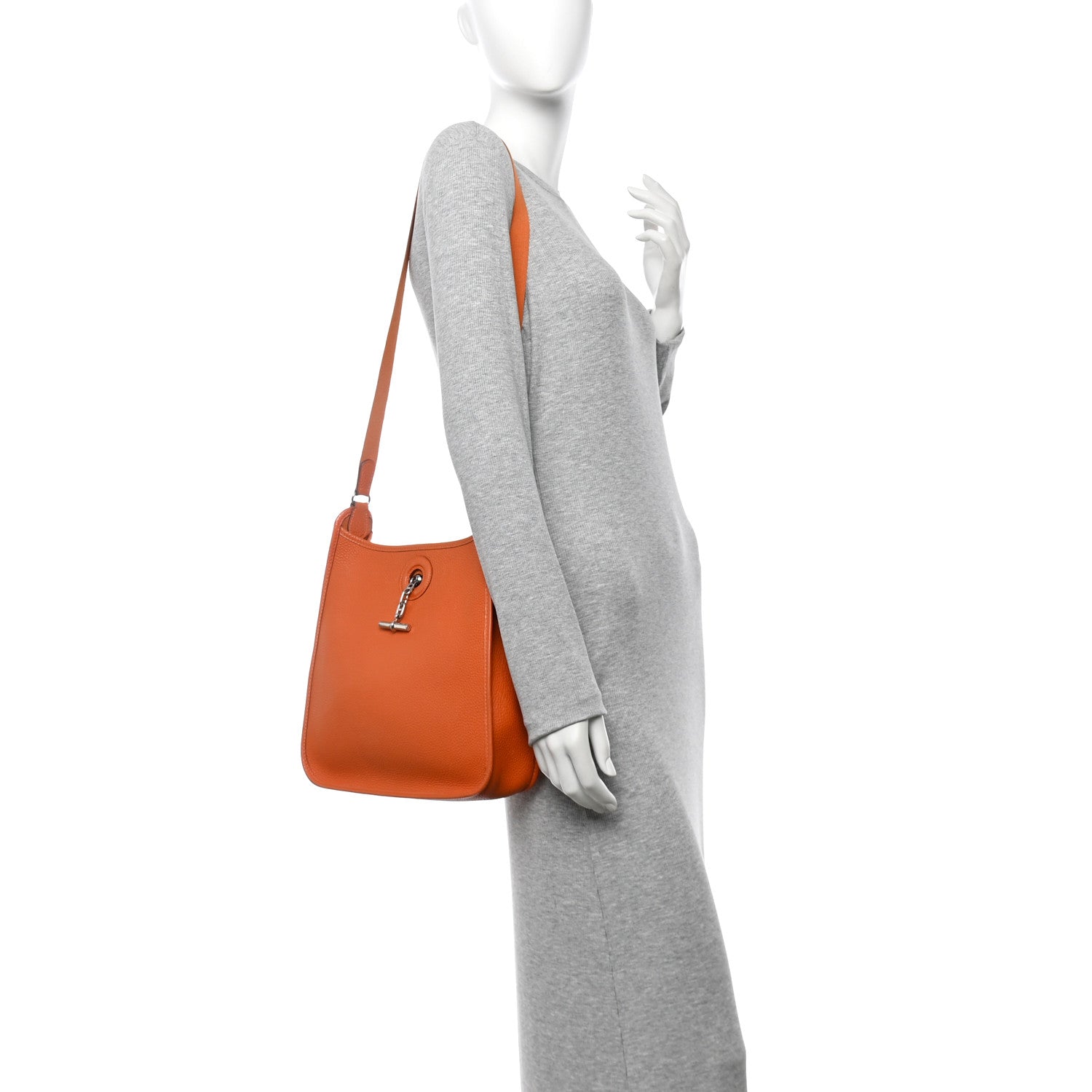 Hermes Taurillon Clemence Vespa  PM  Orange 2 of 14