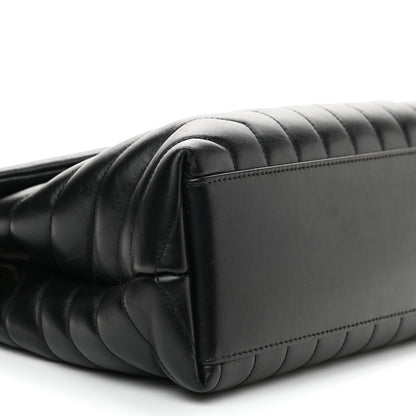 Saint Laurent Calfskin Y Quilted Monogram Medium Loulou Chain Satchel Black 8 of 9