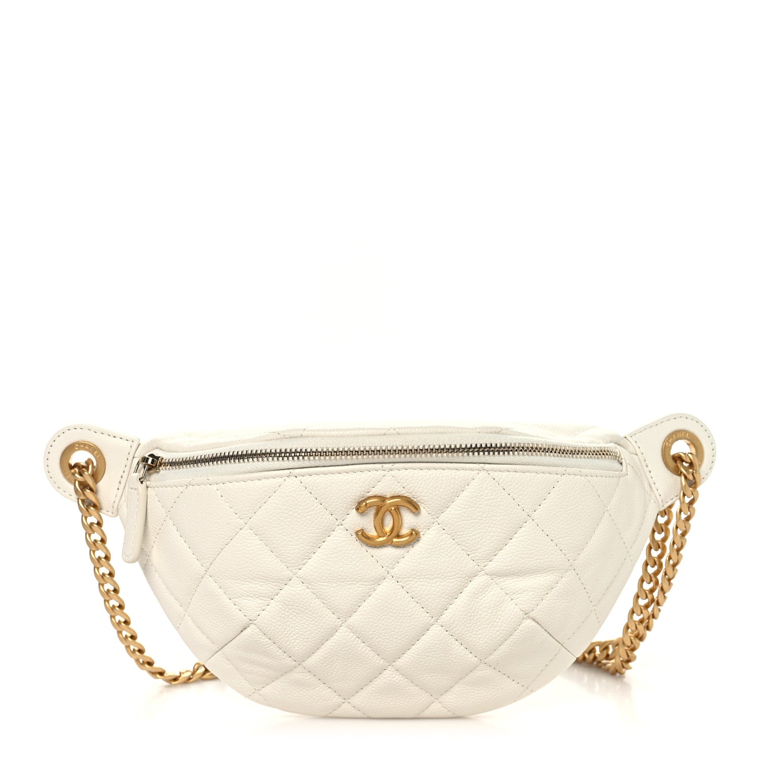 Chanel Caviar Quilted Sweetheart Belt Bag White 1 of 10