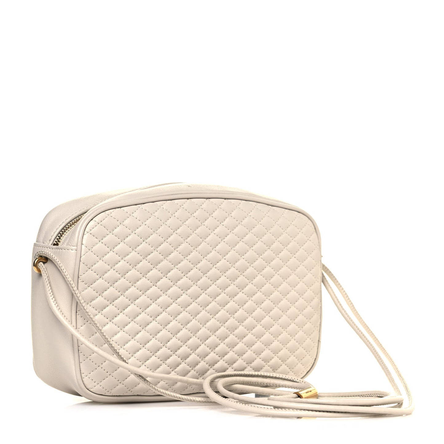 Lambskin Quilted Victoire Camera Bag Blanc Vintage
