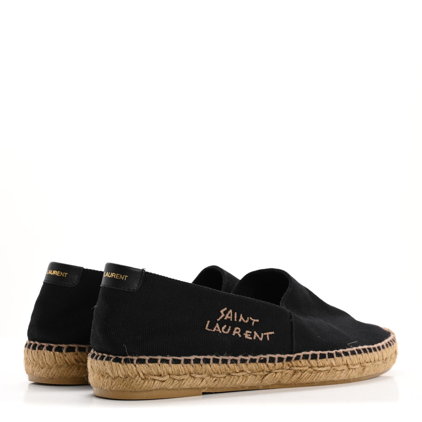 Canvas Nappa Elba Light Logo Embroidered Espadrilles 40 Black