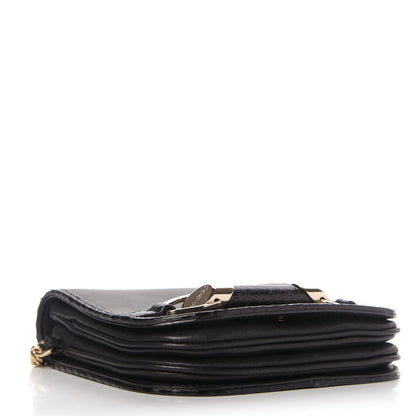 Jimmy Choo Lambskin Elaphe Zadie Flap Bag Black 4 of 10