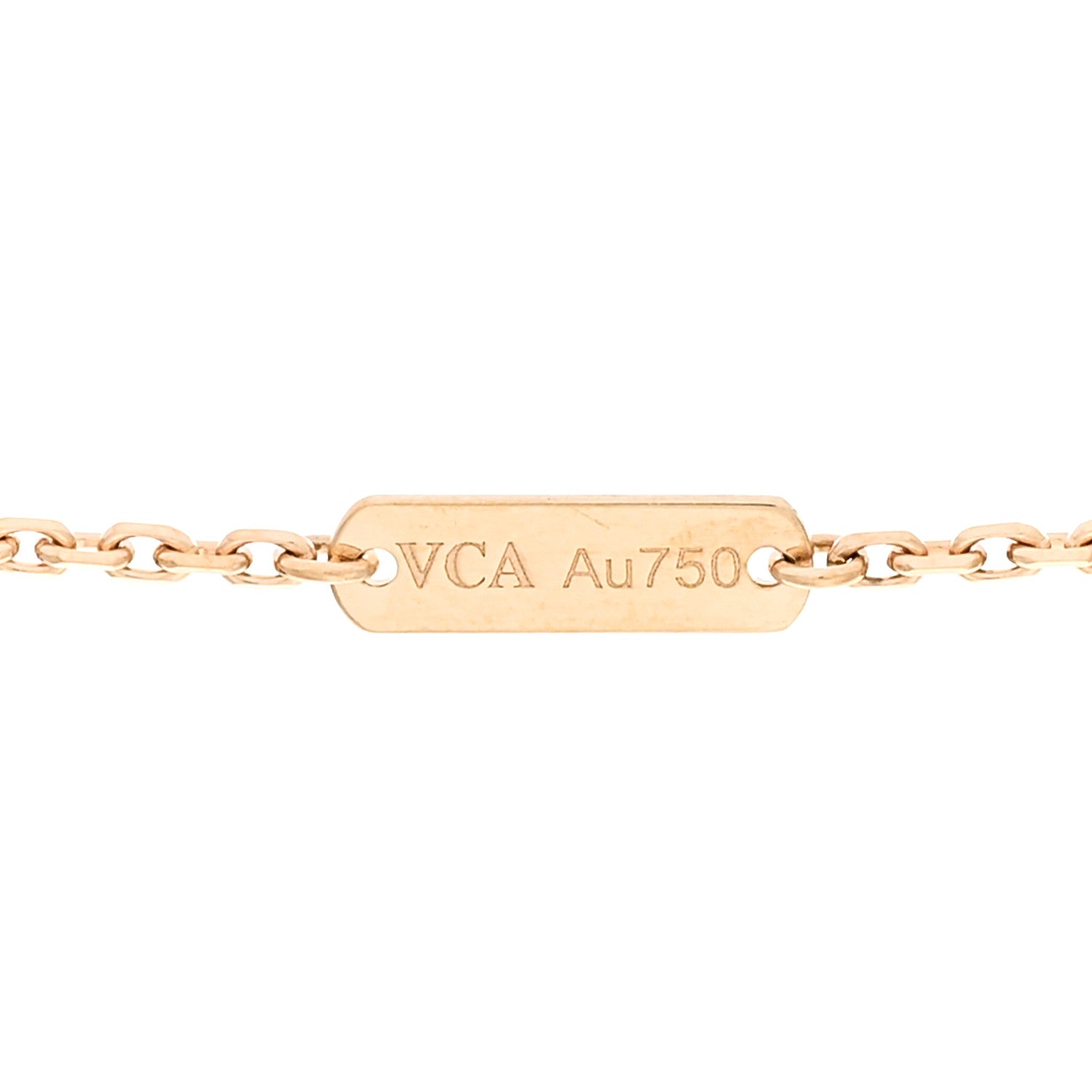 Van Cleef & Arpels 18K Yellow Gold Guilloche Vintage Alhambra Pendant Necklace 5 of 6