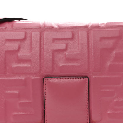 Fendi Nappa FF 1974 Embossed Large Baguette Rosa Fluo 8 of 10