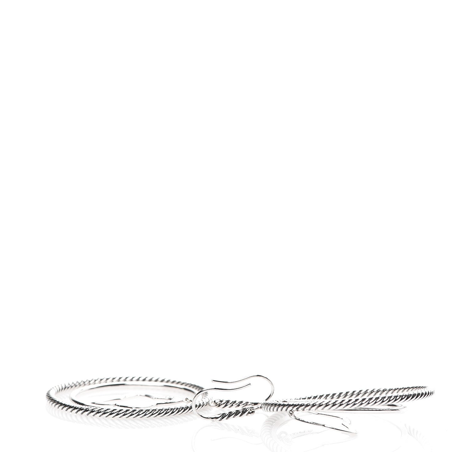 Sterling Silver Quatrefoil Mobile Circle Earrings