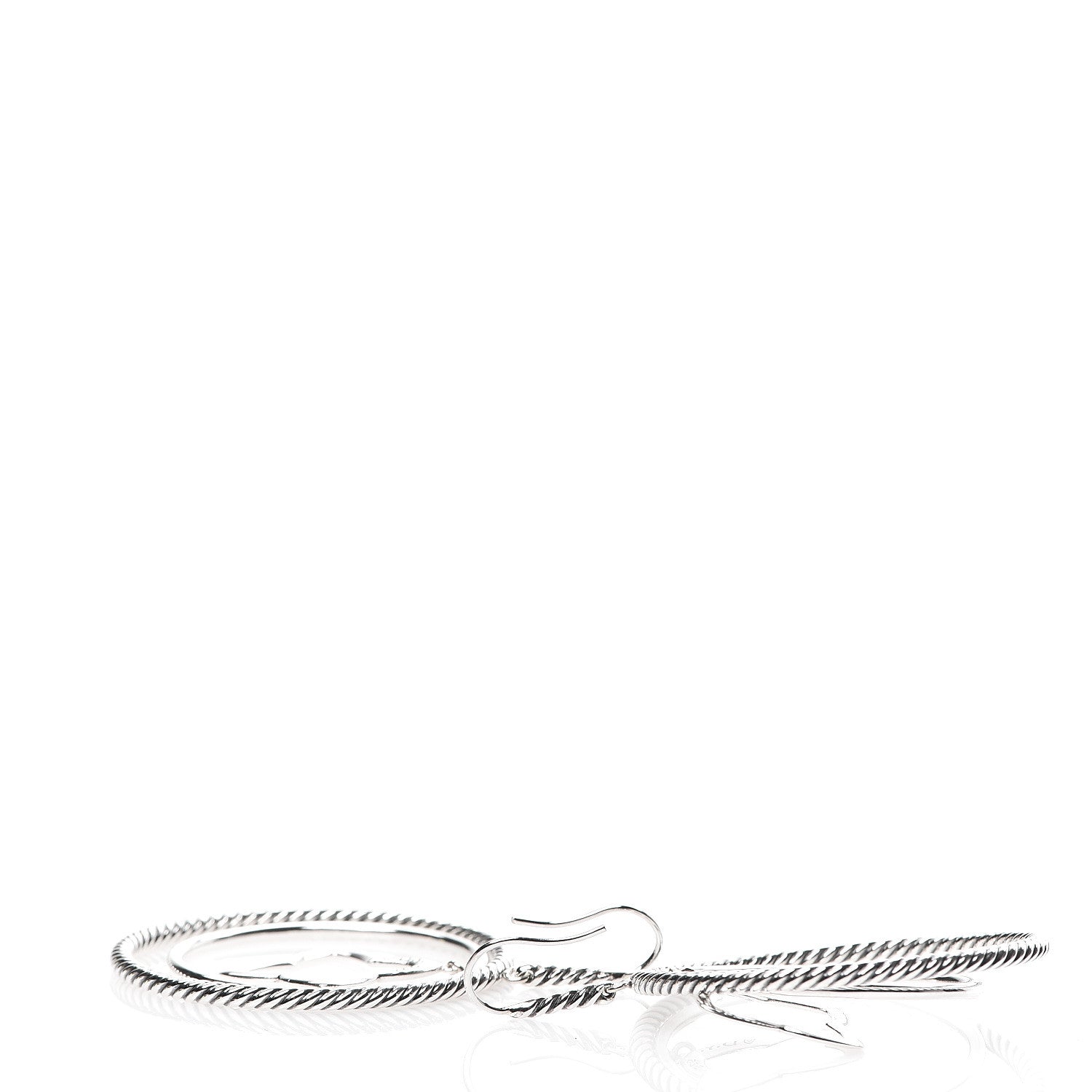 David Yurman Sterling Silver Quatrefoil Mobile Circle Earrings 3 of 4