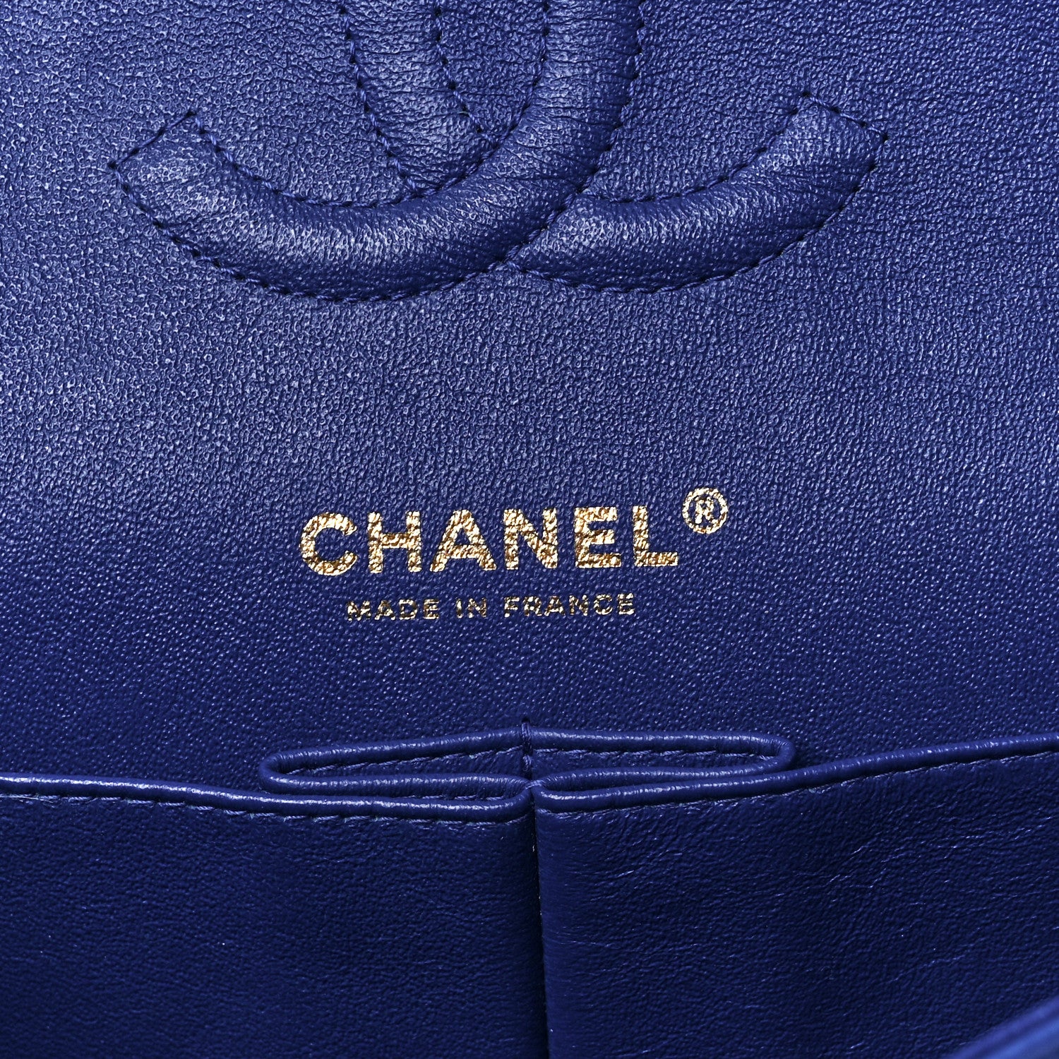 Chanel Lambskin Quilted Medium Double Flap Blue 6 of 13