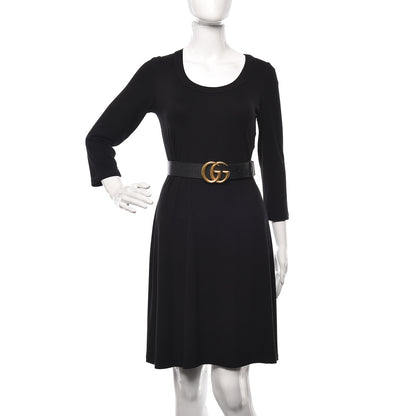 Gucci Textured Calfskin Double G 40mm Belt 75 30 Black 2 of 7