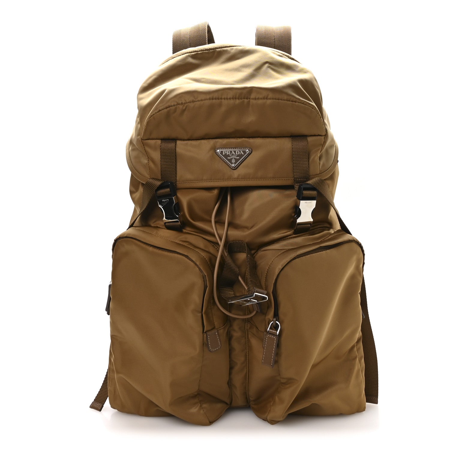 Prada Re-Nylon Saffiano Mens Harness Strap Backpack Tabacco 1 of 10