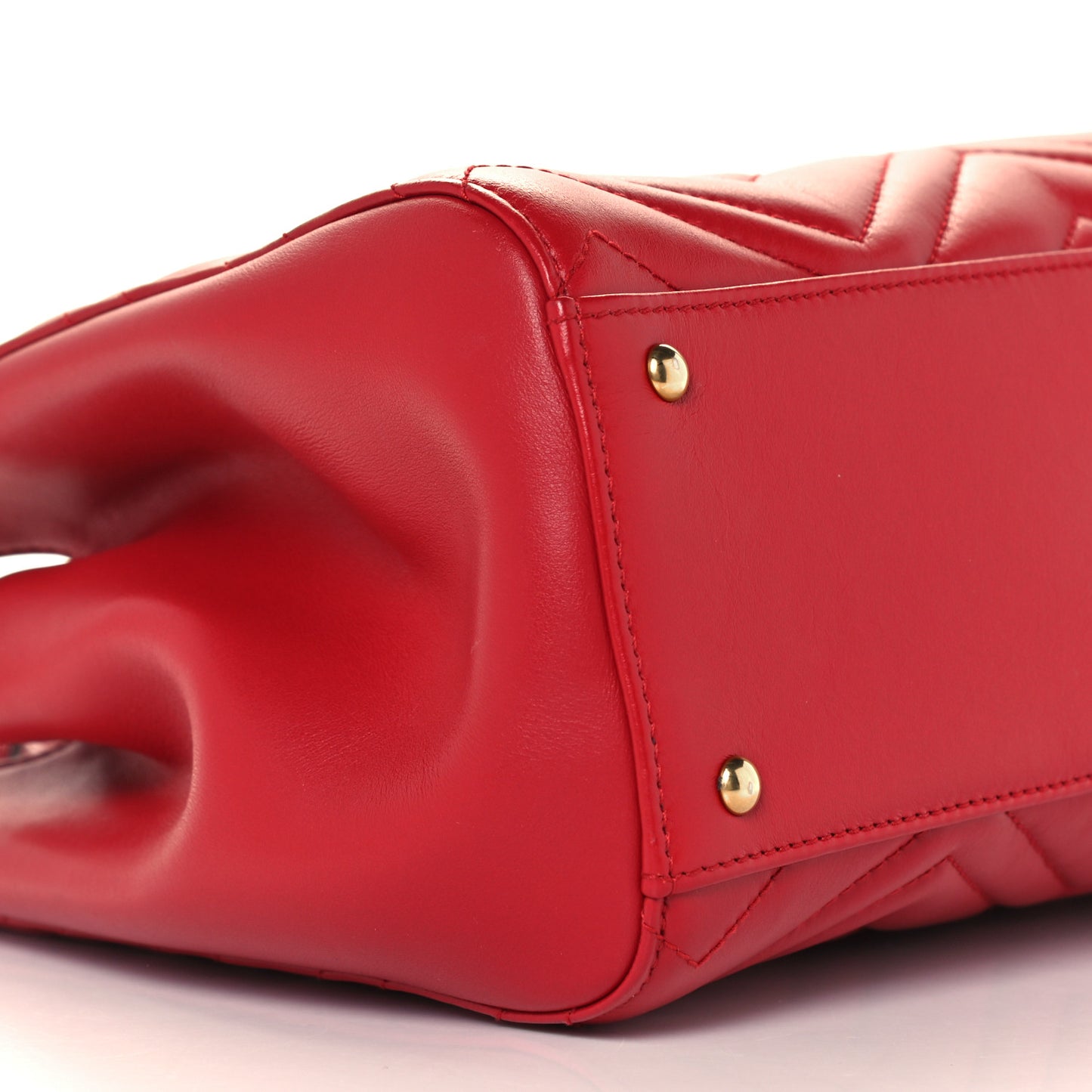 Calfskin Matelasse Small GG Marmont Tote Hibiscus Red