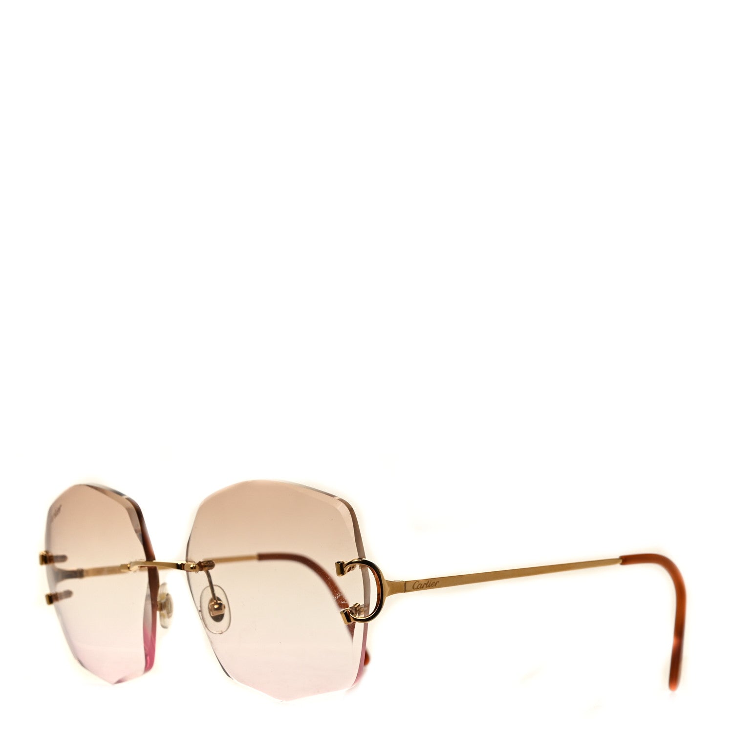 Cartier Bougie Faceted Sunglasses Orange Gold 1 of 6