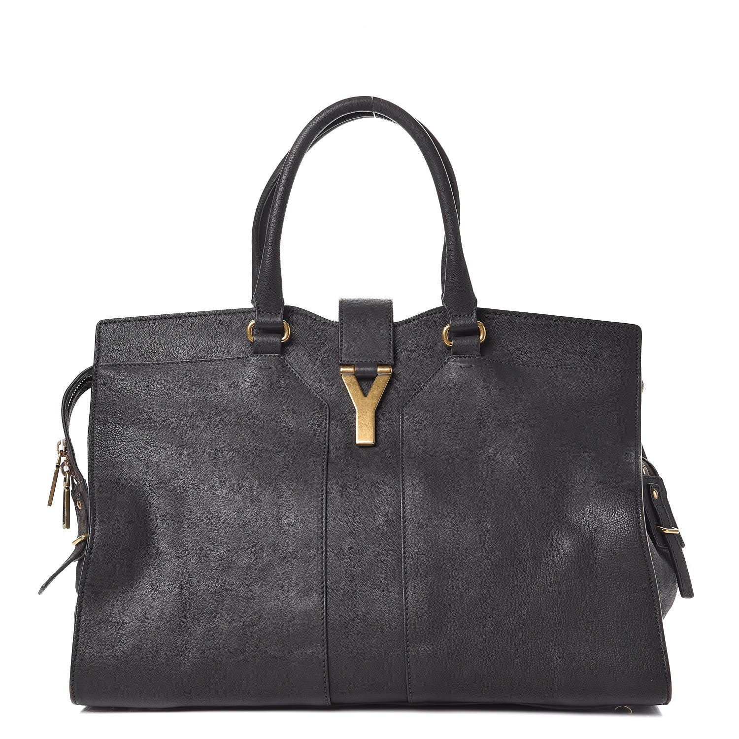 Saint Laurent Sheepskin Large Cabas ChYc Grey 1 of 11