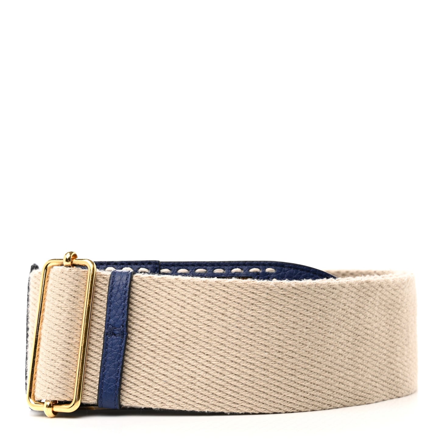 Ribbon Vitello Volanato FF Embroidered Adjustable Strap You Nuvola Blue