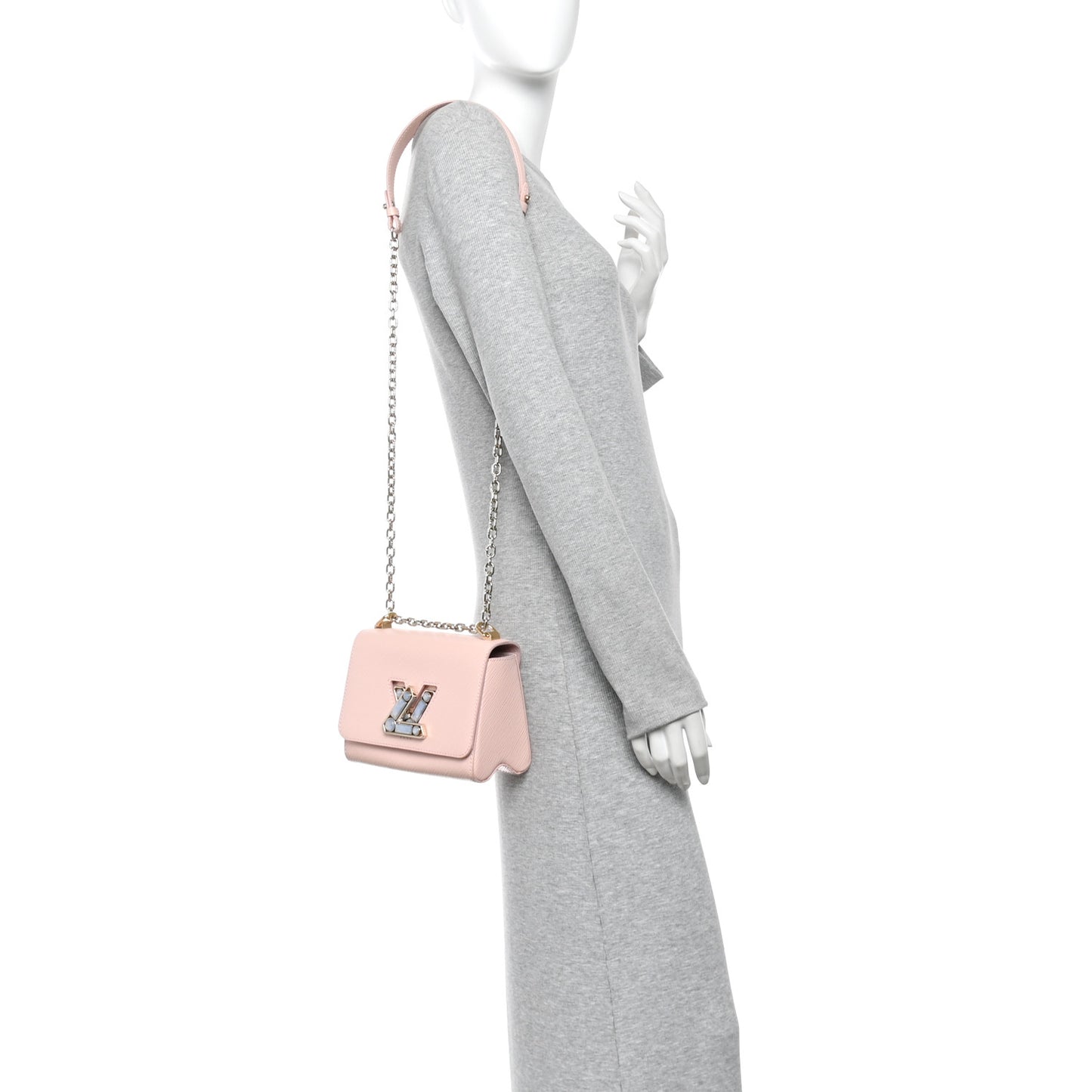 Epi Moonstone Twist Shoulder Bag PM Rose Jasmine