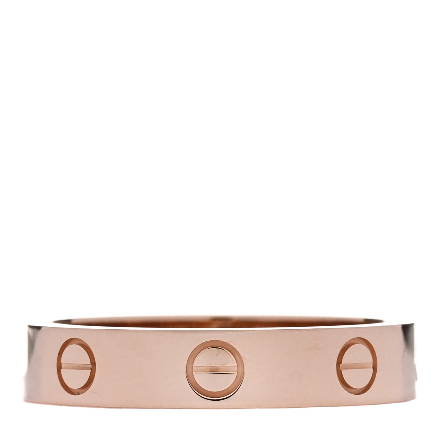 18K Pink Gold Diamond 4mm LOVE Wedding Band Ring 55 7.25