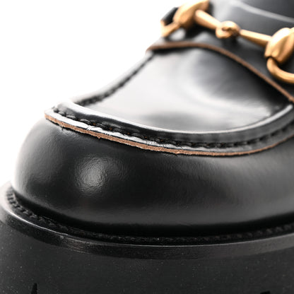 Gucci Cordovan Lux Womens Harald Horsebit 25mm Platform Loafers 37 Black 11 of 14