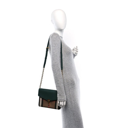 Burberry Derby Calfskin House Check Small Macken Crossbody Bag Vintage Green 2 of 10
