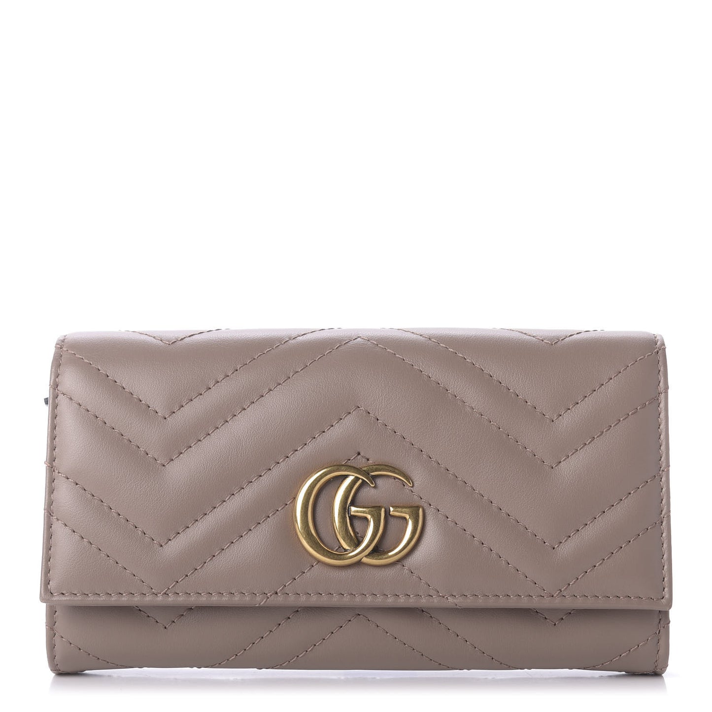 Calfskin Matelasse GG Marmont Continental Wallet Porcelain Rose