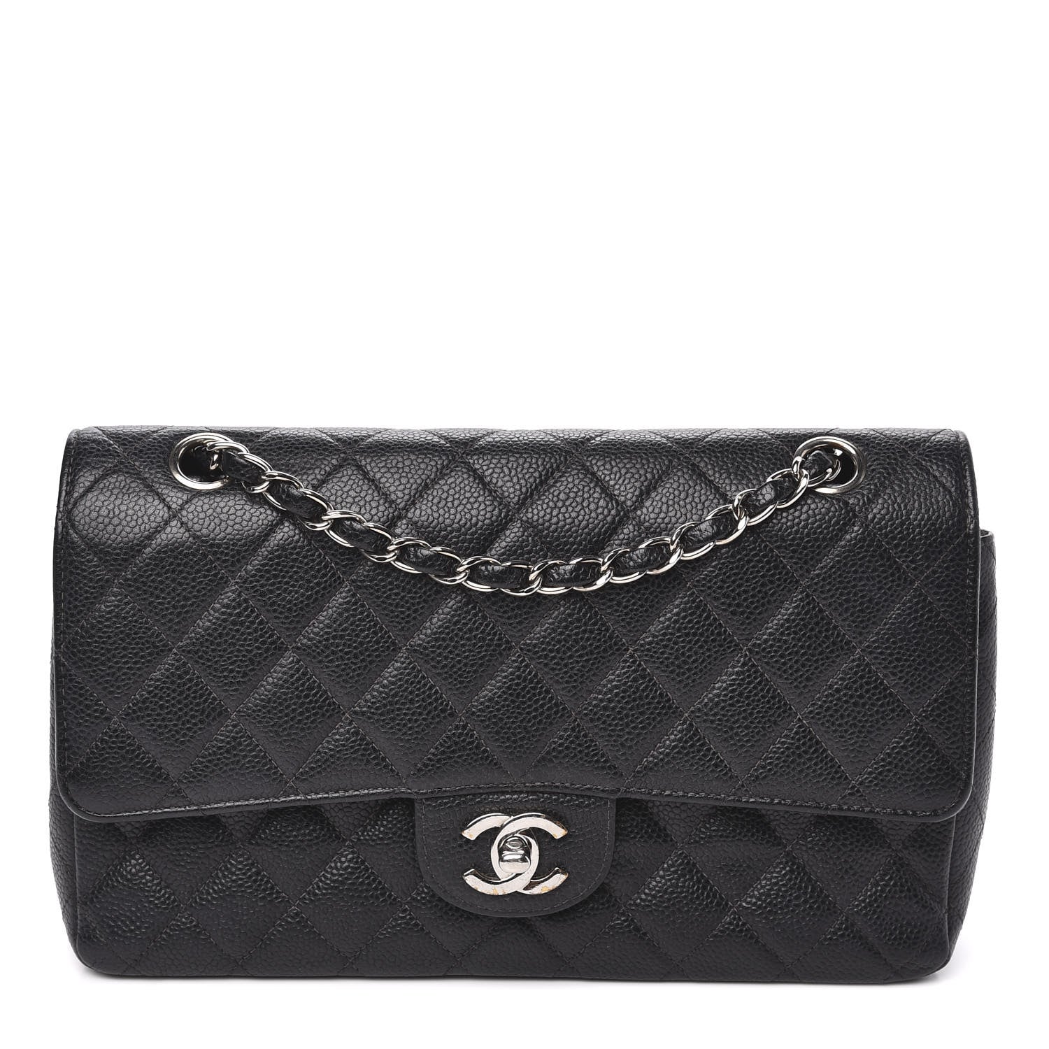 Chanel Caviar Quilted Medium Double Flap Black 1 of 11