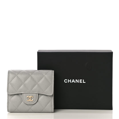Chanel Caviar Quilted Small Flap Wallet Grey 12 of 12