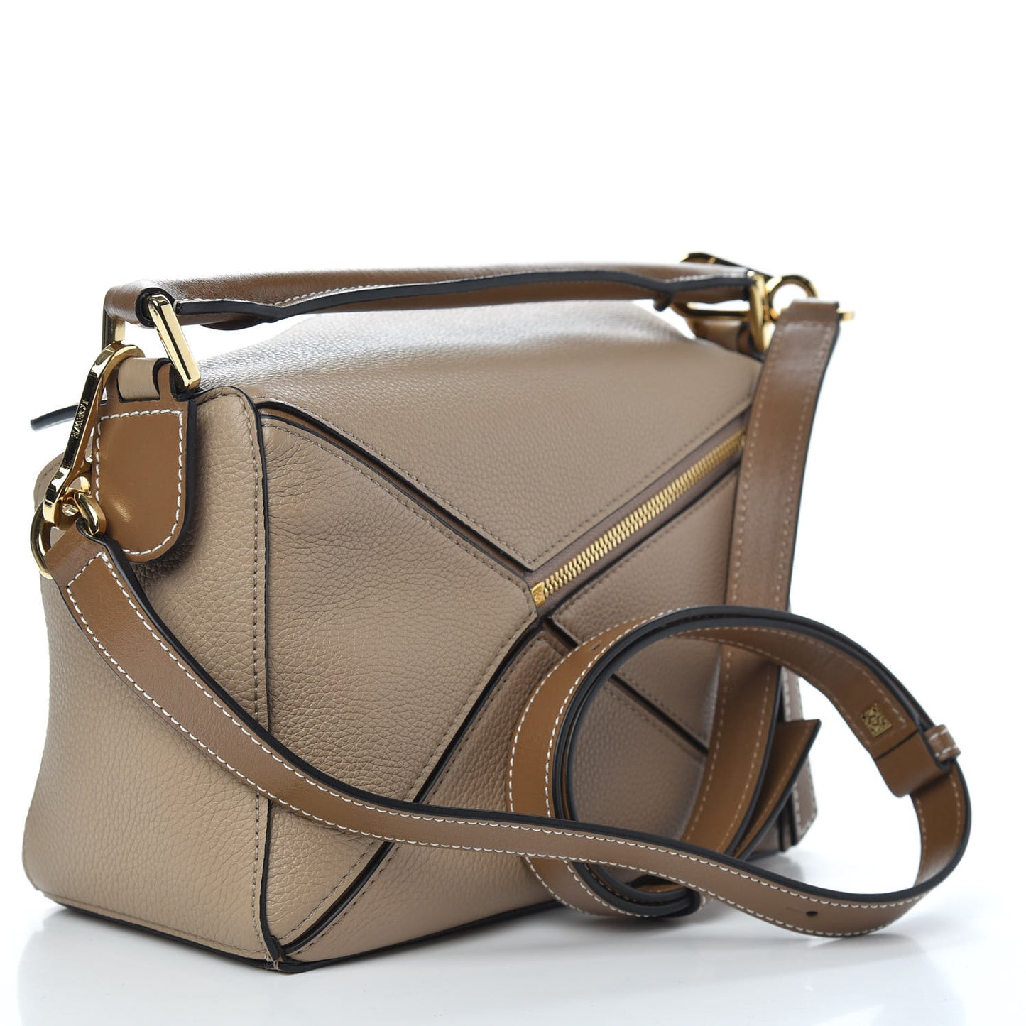 Grained Calfskin Small Puzzle Bag Sand Mink