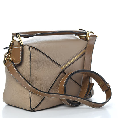 Loewe Grained Calfskin Small Puzzle Bag Sand Mink 3 of 8