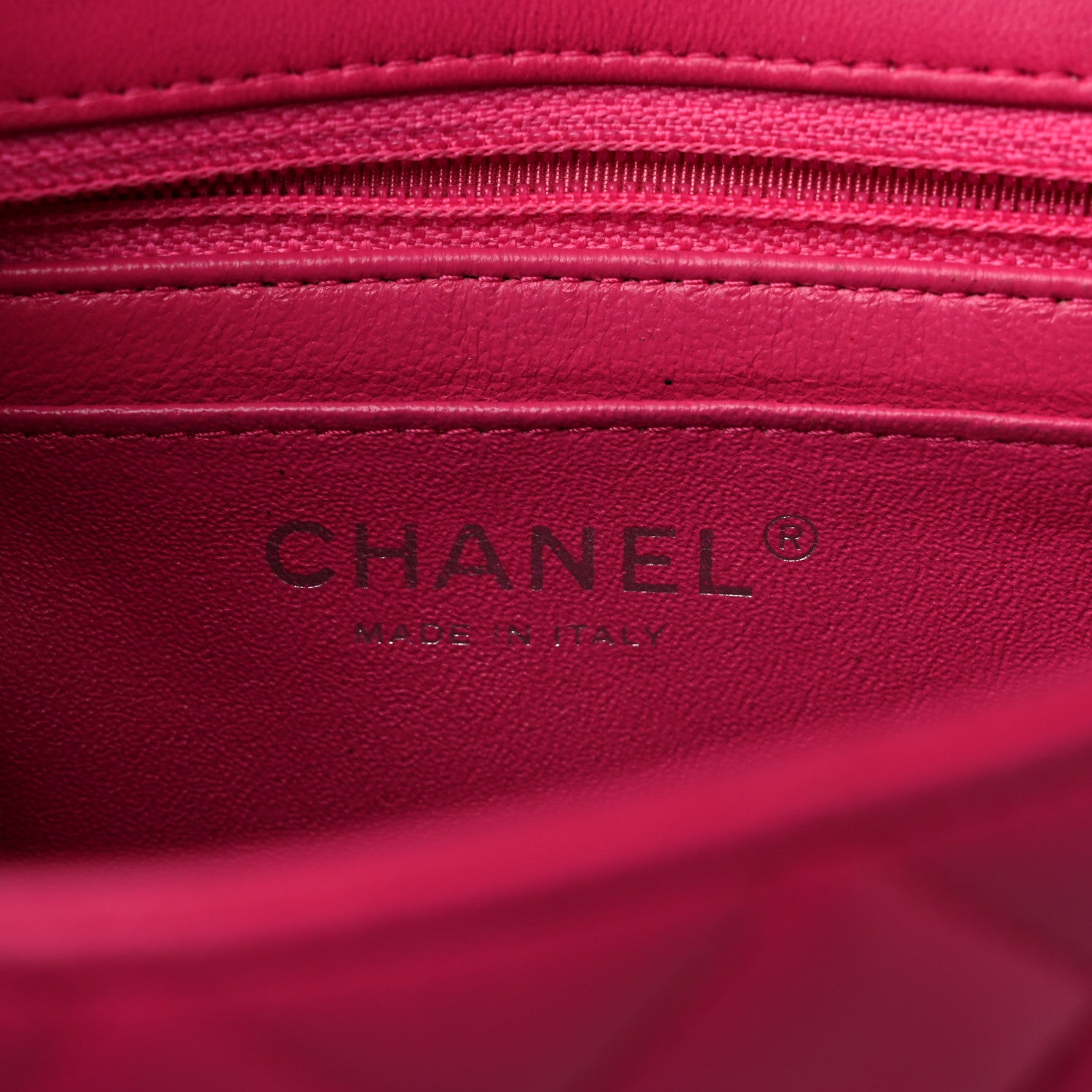 Chanel Lambskin Quilted Mini Rectangular Flap Fuchsia 6 of 11