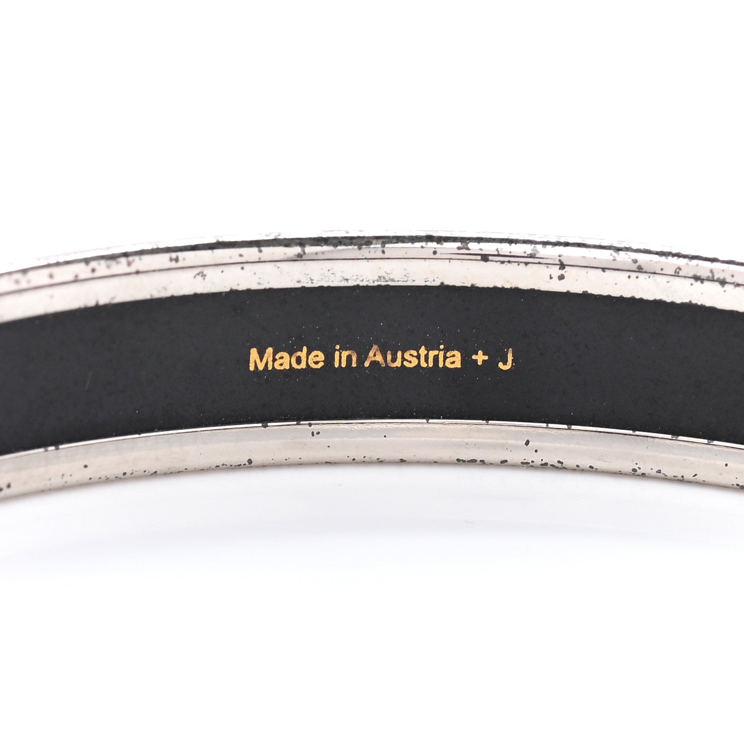 Hermes Enamel Printed Narrow Wheels Of Carriage Caleche Bracelet 70 6 of 6