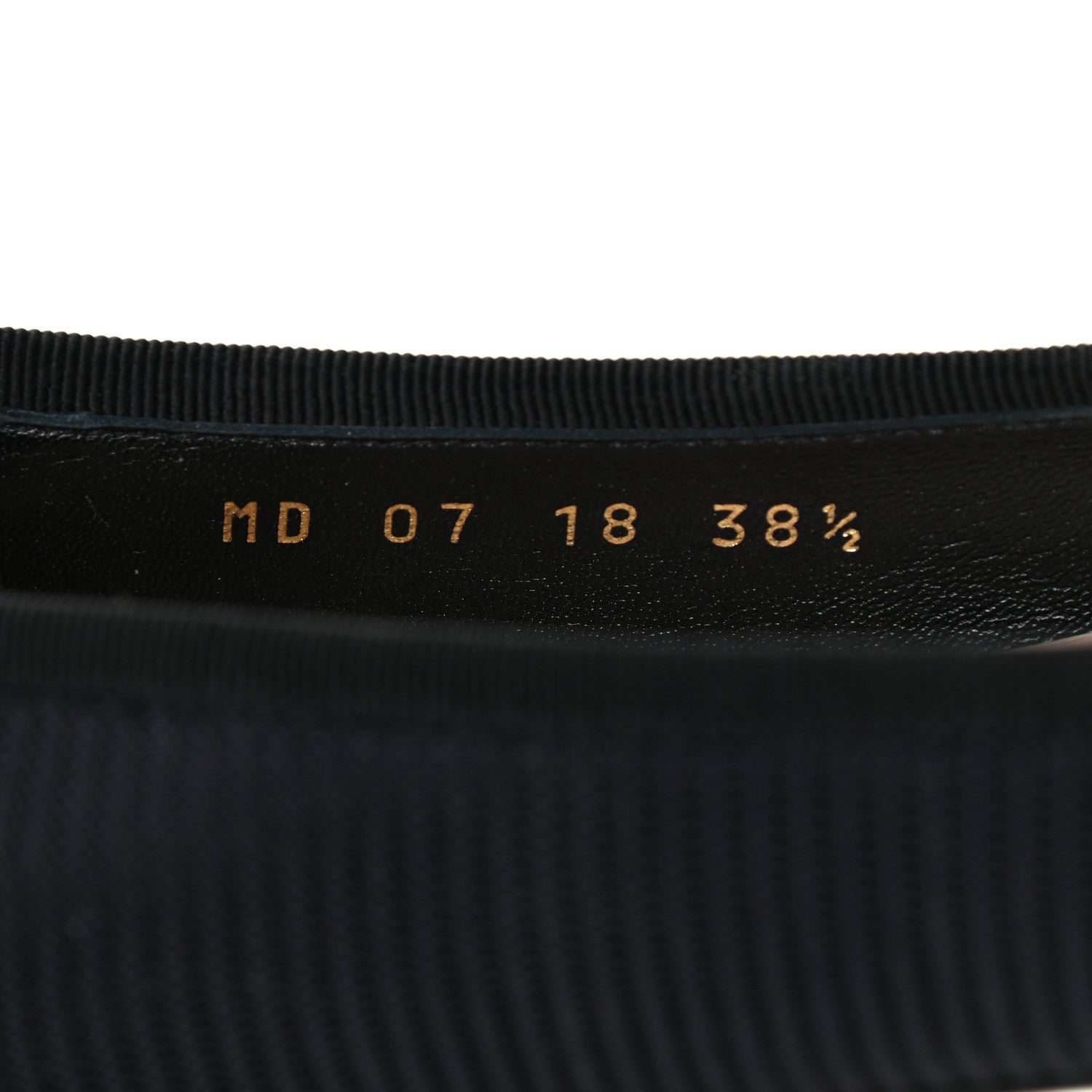 Christian Dior Fabric Ribbon Embroidered J'Adior Ballet Flats 38.5 Black 8 of 11