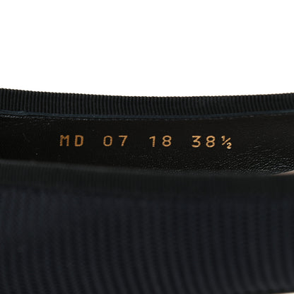 Christian Dior Fabric Ribbon Embroidered J'Adior Ballet Flats 38.5 Black 8 of 11