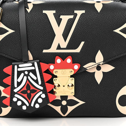 Louis Vuitton LOUIS VUITTON Empreinte Monogram Giant Crafty Pochette Metis Black Creme 7 of 12