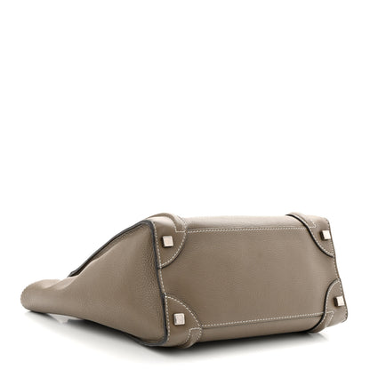 Celine Drummed Calfskin Micro Luggage Souris 4 of 14