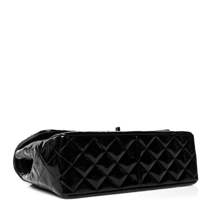 Chanel Patent Quilted Jumbo Double Flap Black 4 of 10