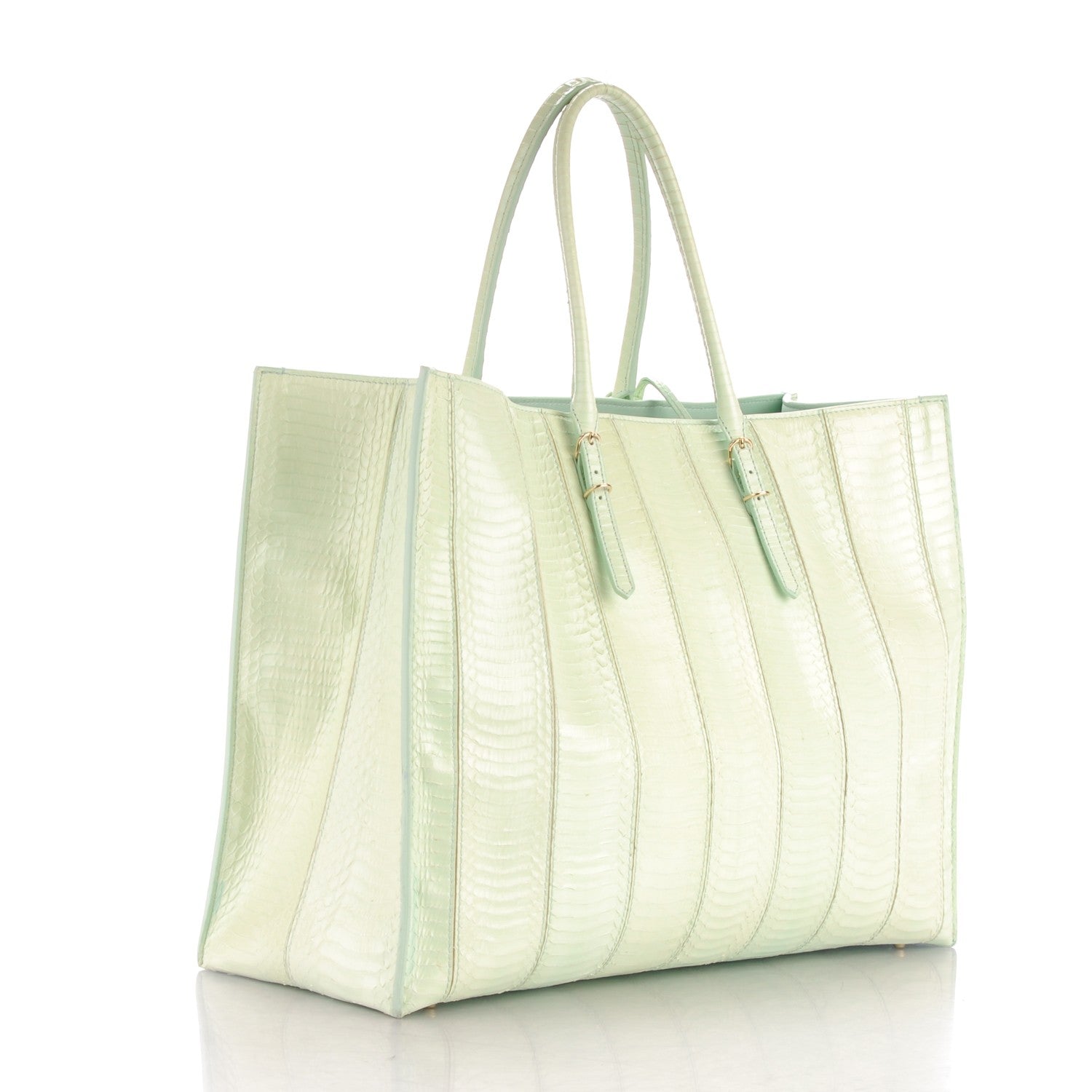 Balenciaga Python Papier A4 Tote Vert 3 of 9