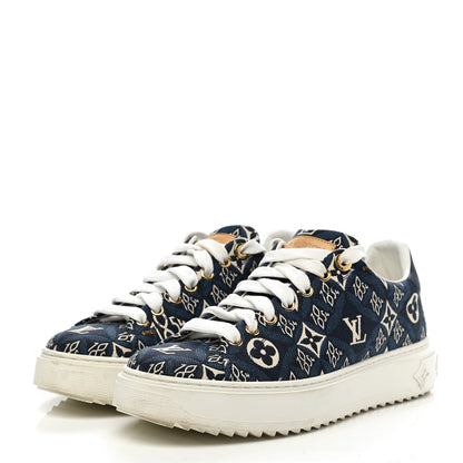 Louis Vuitton Jacquard Since 1854 Time Out Sneakers 38.5 Blue 3 of 10