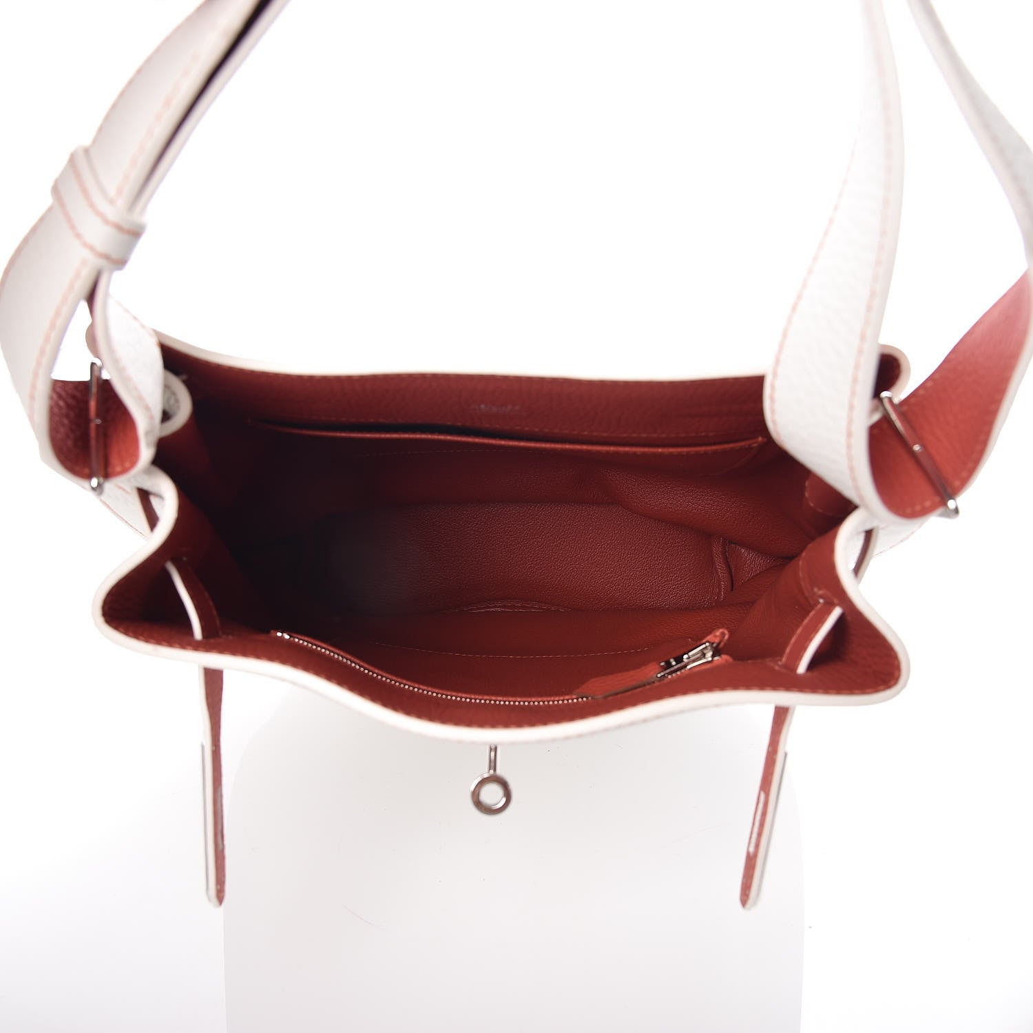 Hermes Taurillon Clemence So Kelly 22 White Sanguine 5 of 10