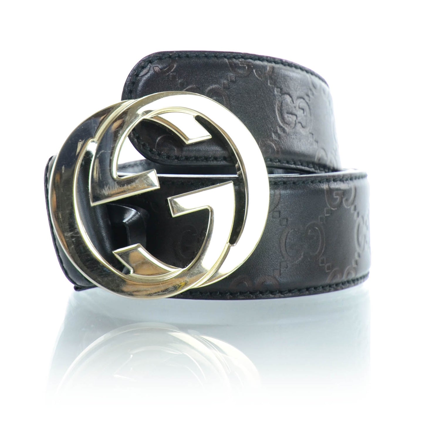 Guccissima GG Belt 85 34 Black
