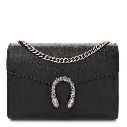 Gucci Calfskin Mini Dionysus Chain Wallet Black 1 of 15
