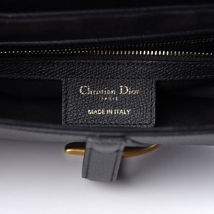 Christian Dior Grained Calfskin Saddle Bag Black 10 of 19