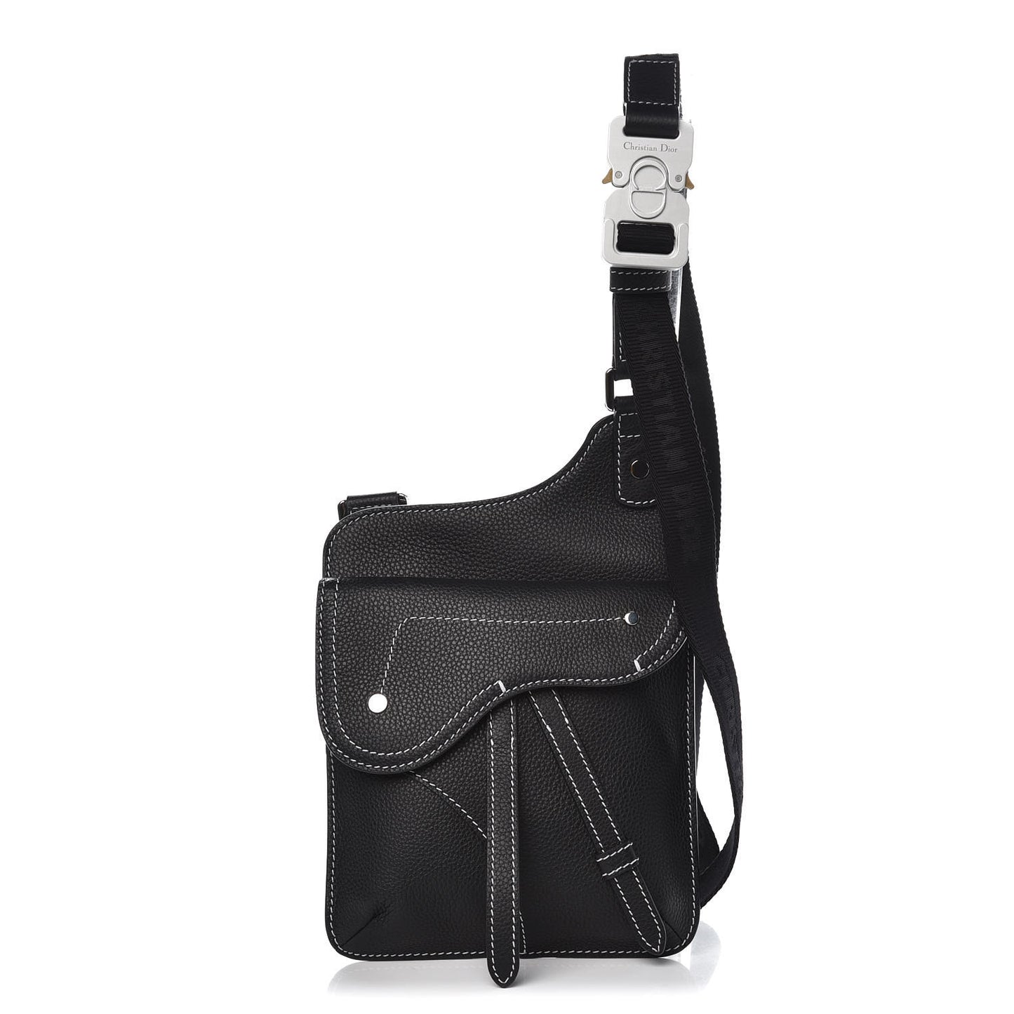 Calfskin Mens Messenger Bag Black