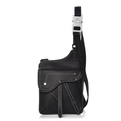 Christian Dior Calfskin Mens Messenger Bag Black 1 of 8