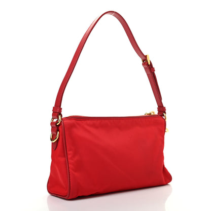 Prada Tessuto Nylon Small Shoulder Bag Rosso 3 of 14